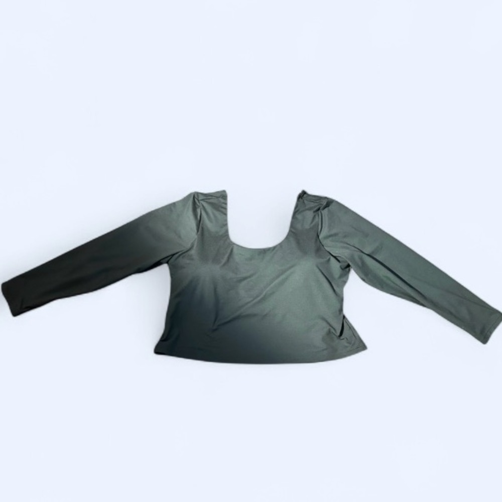 Fabletics Dark Green Women’s Twist Back Long Sleeve Top - Size XXL - Picture 4 of 8